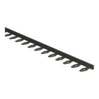 In-egaliseer eindprofiel buigbaar tot 6 mm PVC brons