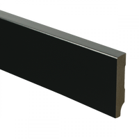Hoge plint Zwart 60 mm Recht
