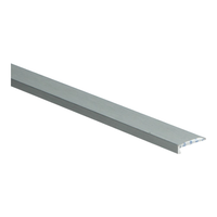 Hoeklijnprofiel Zelfklevend 4 mm t.b.v. PVC Klik Zilver