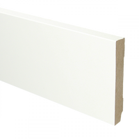 Plint recht 120x18 wit gefolied