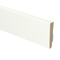 Plint recht 60x12 wit gefolied