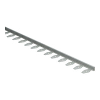 In-egaliseer eindprofiel buigbaar tot 6 mm PVC zilver