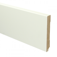 MDF Moderne plint 120x15 mm voorgelakt RAL 9010 met uitsparing