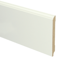 MDF Eigentijdse plint 120x12 mm voorgelakt RAL 9010
