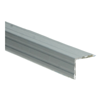 Duo-hoeklijnprofiel Zeflklevend 24,5x30 mm Zilver Geborsteld 100 cm