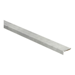 Overgangsprofiel in lichtgrijs met een matte structuur, geschikt voor vloerafwerking tussen gelijkvloerse oppervlakken.