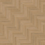 licht eiken vloer met visgraat patroon en een subtiele houtstructuur, brede planken met natuurlijke nerven en een warme, beige tint