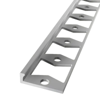 In-egaliseer eindprofiel 4,5mm PVC zilver