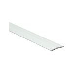 overgangsstrip in glad wit kunststof met licht gebogen profiel en subtiele lineaire structuur