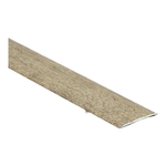 Overgangsprofiel voor vloer in licht beige eiken met fijne houtnerfstructuur en matte afwerking, licht afgerond aan de bovenkant.