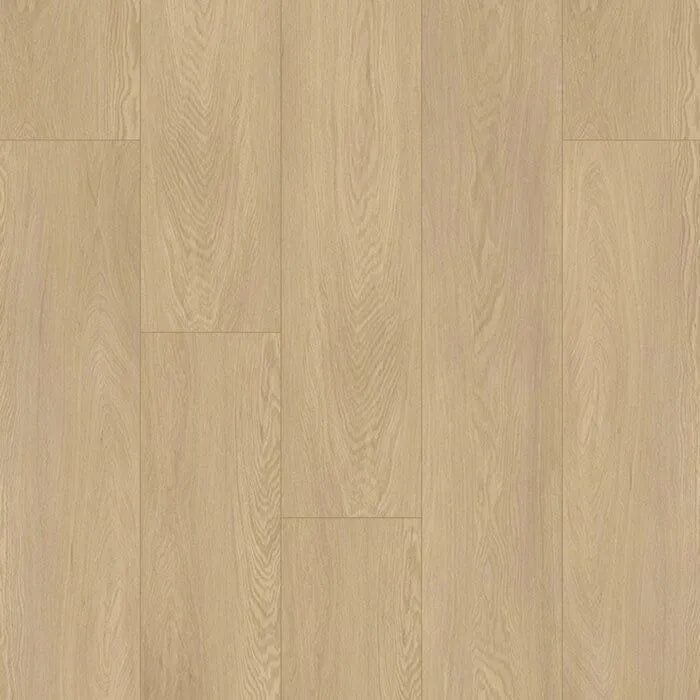licht beige eiken vloer met rechte brede planken en subtiele houtnerfstructuur