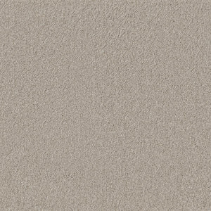 Tapijt met een fijne, dichte structuur in licht taupe kleur, egale en zachte uitstraling zonder zichtbaar patroon.