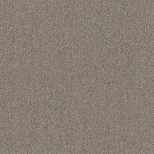 tapijt met fijne, dicht geweven structuur in een effen taupe kleur, zacht en egaal oppervlak zonder patroon