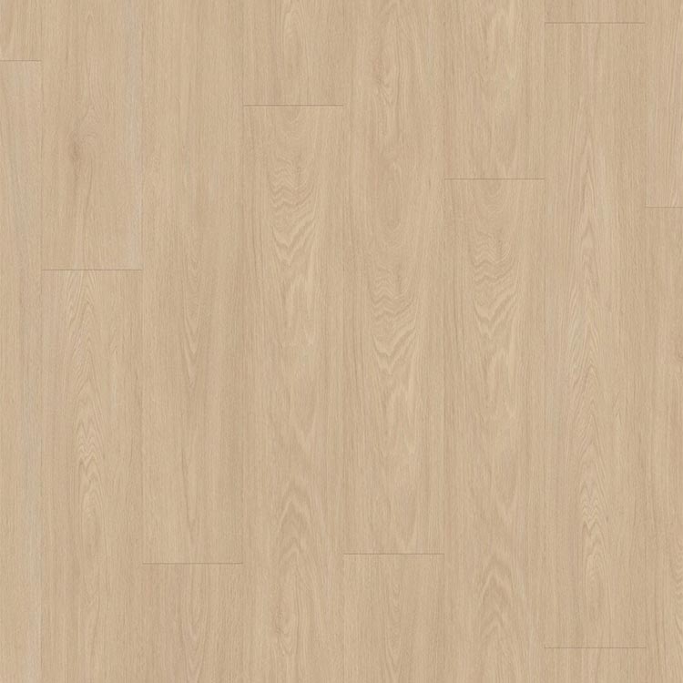 lichte eiken vloer met smalle planken en fijne houtnerven, matte structuur zonder opvallend patroon