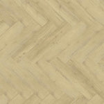 licht beige eiken vloer met visgraatpatroon en subtiele houtstructuur zichtbaar in brede planken