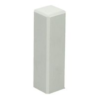 Hoek/eindstuk t.b.v. MDF plint 70x18 RAL 9010