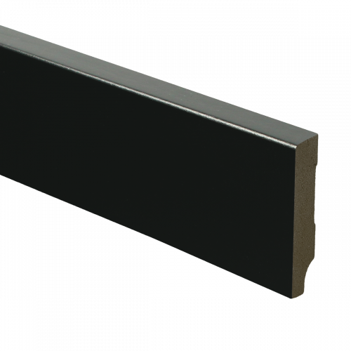 Hoge plint Zwart 60 mm Recht