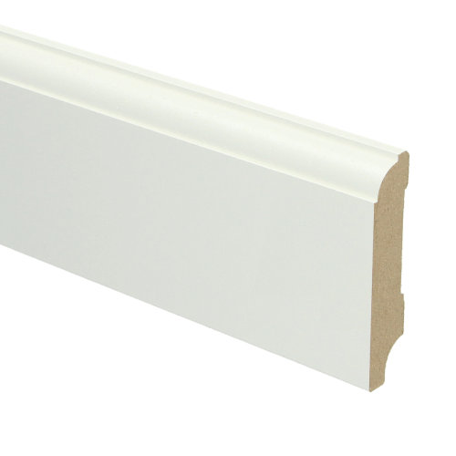 MDF Eigentijdse plint 70 x 15 mm voorgelakt RAL 9010