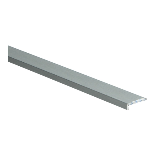 lichte aluminium deurdrempelstrip met rechte rand en plaklaag, geschikt voor het netjes afwerken van vloerovergangen