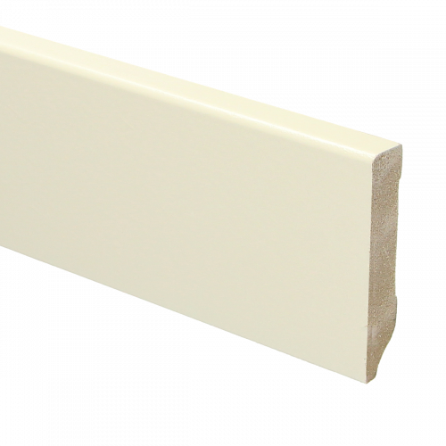MDF Moderne plint 70 x 12 mm voorgelakt RAL 9001