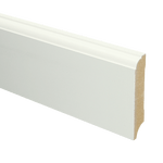 MDF Eigentijdse plint 70 x 12 mm voorgelakt RAL 9010