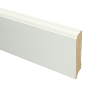 MDF Eigentijdse plint 70 x 12 mm voorgelakt RAL 9010