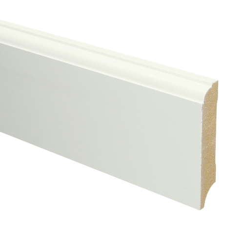 MDF Eigentijdse plint 70 x 12 mm voorgelakt RAL 9010