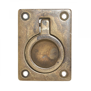 Luikring rond brons antiek 43 x 57 mm