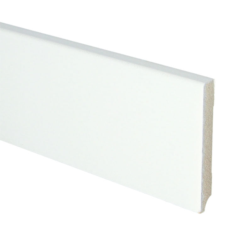 Budgetline MDF plint 90 x 12 mm V313 wit gegrond recht