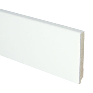 Budgetline MDF plint 90 x 12 mm V313 wit gegrond recht