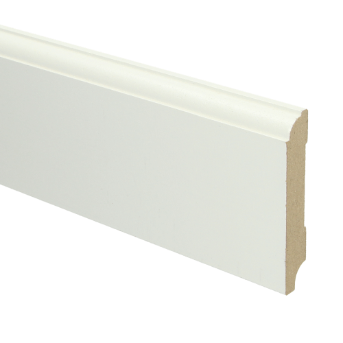 MDF Eigentijdse plint 90 x 15 mm voorgelakt RAL 9010