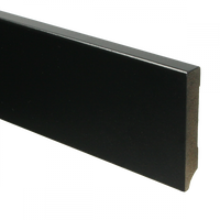 Hoge plint Zwart 100 mm Recht