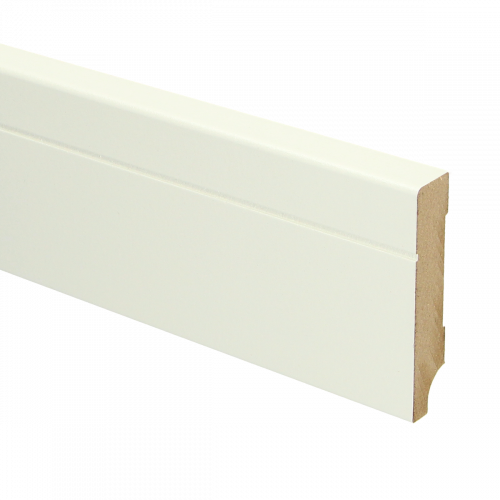 MDF Tijdloze plint 70 x 12 mm voorgelakt RAL 9010