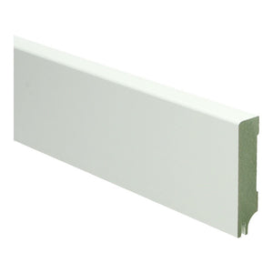 MDF Moderne plint wit voorgelakt 120x12mm - RAL9010