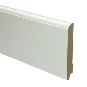 MDF Eigentijdse plint 120 x 15 mm voorgelakt RAL 9010