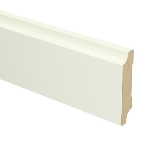 MDF Retro plint 70 x 15 mm voorgelakt RAL 9010