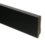 Hoge plint Zwart 80 x 14 mm Recht