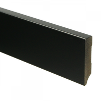 Hoge plint Zwart 80x14 mm Recht