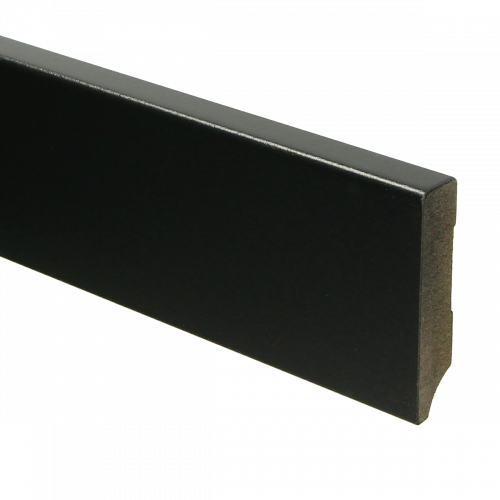 Hoge plint Zwart 80 x 14 mm Recht