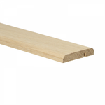 Lichte beige eiken afwerklijst met afgeronde randen en zichtbare houtnerfstructuur.