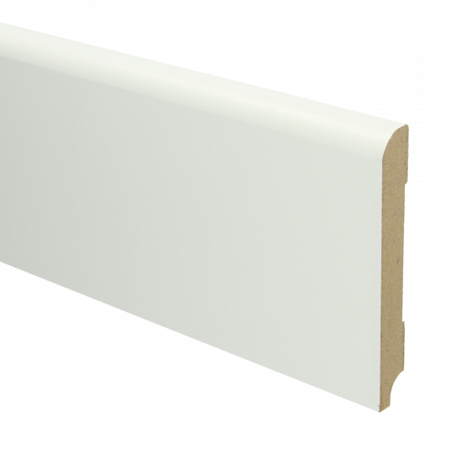 Hoge plint Wit 120 mm Rond