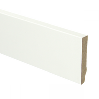 Plint recht 70x12 wit gefolied