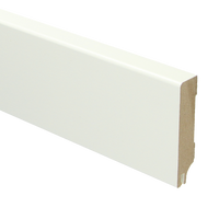Sfeerplinten MDF Moderne plint 70x15 mm RAL 9010 + uitsparing