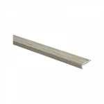 Lichte beige eiken overgangsstrip met subtiele houtstructuur en afgeronde rand voor vloerafwerking