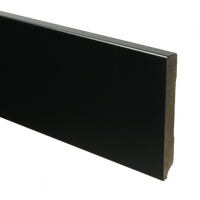 Hoge plint Zwart 120 mm Recht