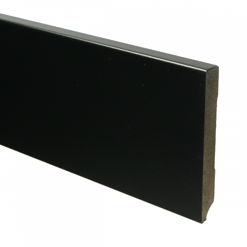 Hoge plint Zwart 120 mm Recht