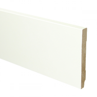 Plint recht 120x15 wit gefolied