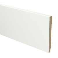 Plint recht 120x12 wit gefolied