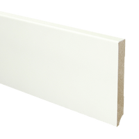 MDF rechte plint 120 x 15 mm V313 wit gegrond