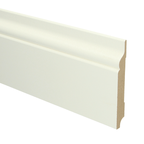 MDF Romantische plint 120 x 15 mm voorgelakt RAL 9010